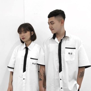 Áo sơ mi tay ngắn hàn Quốc New