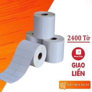 Giấy in nhiệt . In tem Mã Vạch 35x22x30m cuộn 2hàng /3hàng tem
