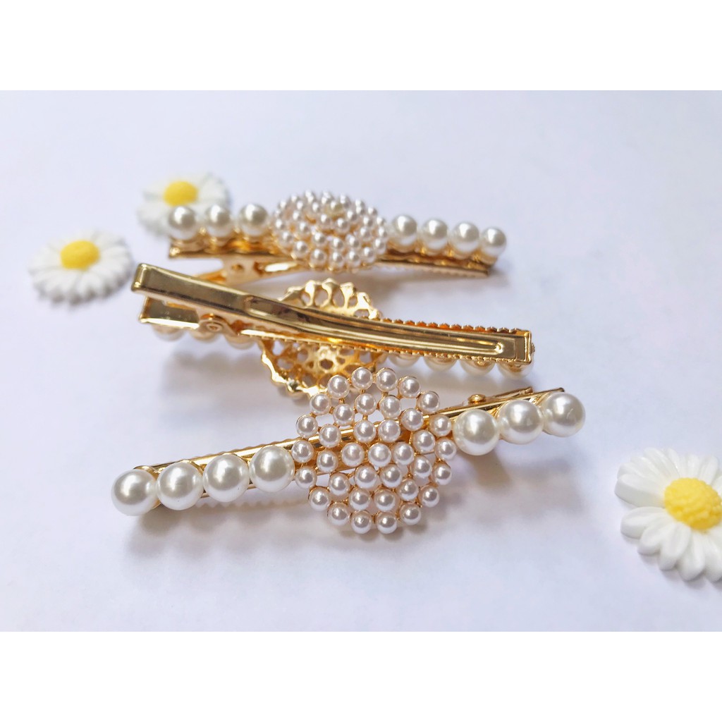 Kẹp mái đính hạt kiểu thời trang xinh xắn DTOnline