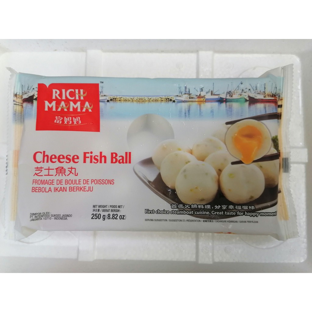 [Gói 250g] CÁ VIÊN NHÂN PHÔ MAI [Malaysia] RICH MAMA Cheese Fish Ball (halal) (nw0)