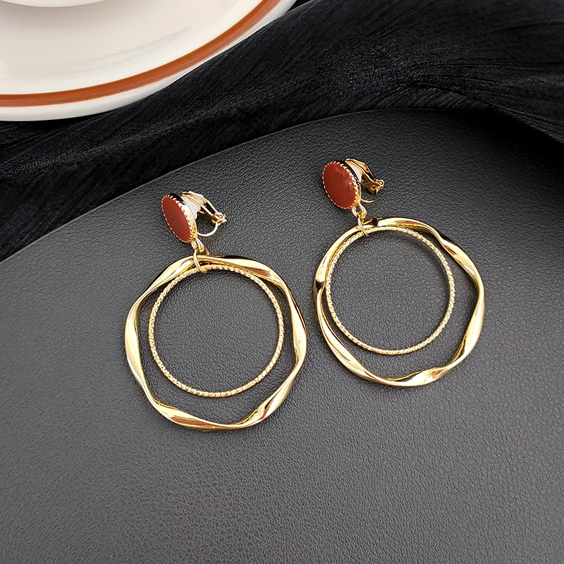 Bông Tai Dáng Dài Không Gây Đau Phong Cách Retro Thời Trang