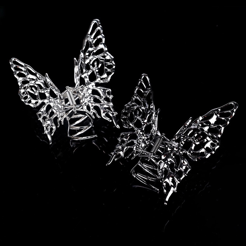 Kẹp Tóc Kim Loại Hình Bướm Kiểu Hình Học Thời Trang Hàn Quốc Dành Cho Nữ Giá Đỡ