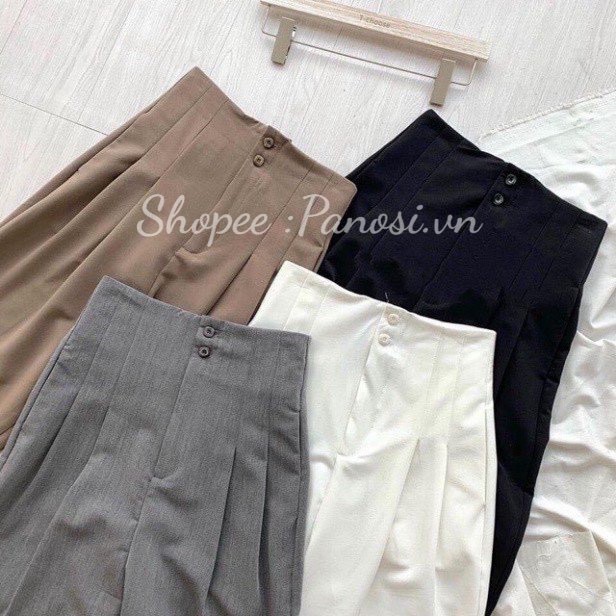 Quần baggy công sở, quần nữ công sở ống suông dài 2 khuy hàng quảng châu - mã Q350 | BigBuy360 - bigbuy360.vn