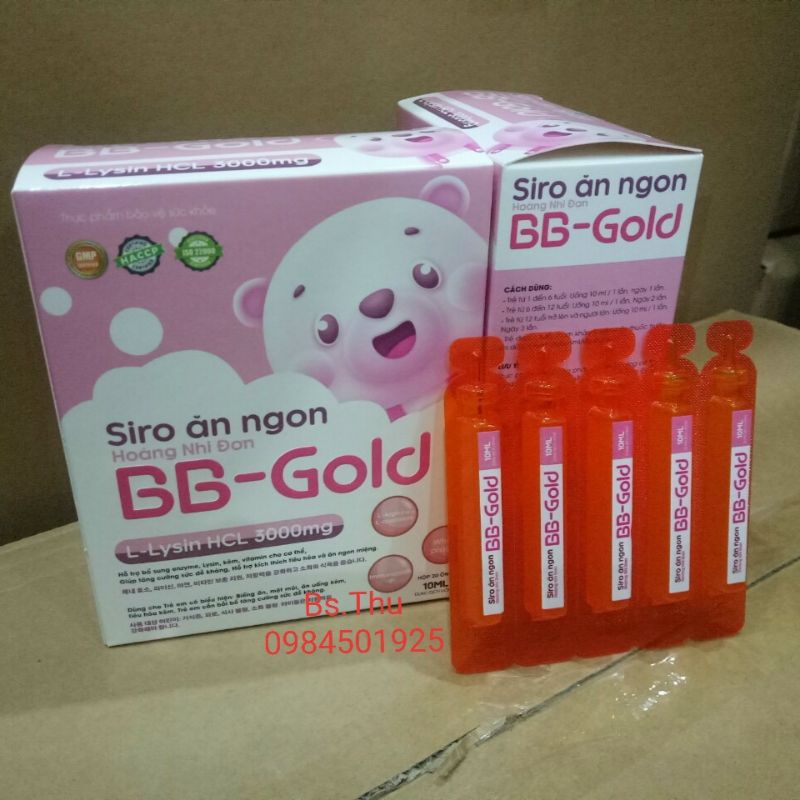 Siro ăn ngon HOÀNG NHI ĐƠN BB-GOLD hộp 20 ống, bổ sung enzyme, vitamin, đạm giúp trẻ tiêu khóa khỏe, tăng sức đề kháng