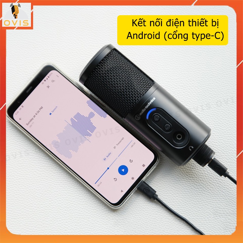Micro Thu Âm Kết Nối Chuẩn USB Tương Thích Các Thiết Bị Type-C | Audio Technica ATR2500X-USB