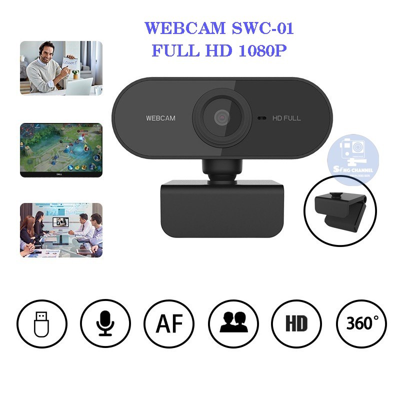 WebCam Máy Tính PC SWC-01 (Có Mic) Độ Phân Giải Full HD 1080P | WebRaoVat - webraovat.net.vn