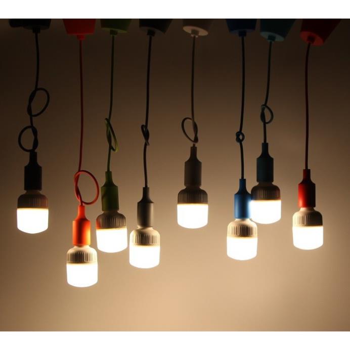 Bộ 5 dây đèn thả trang trí bóng led búp trụ 18w
