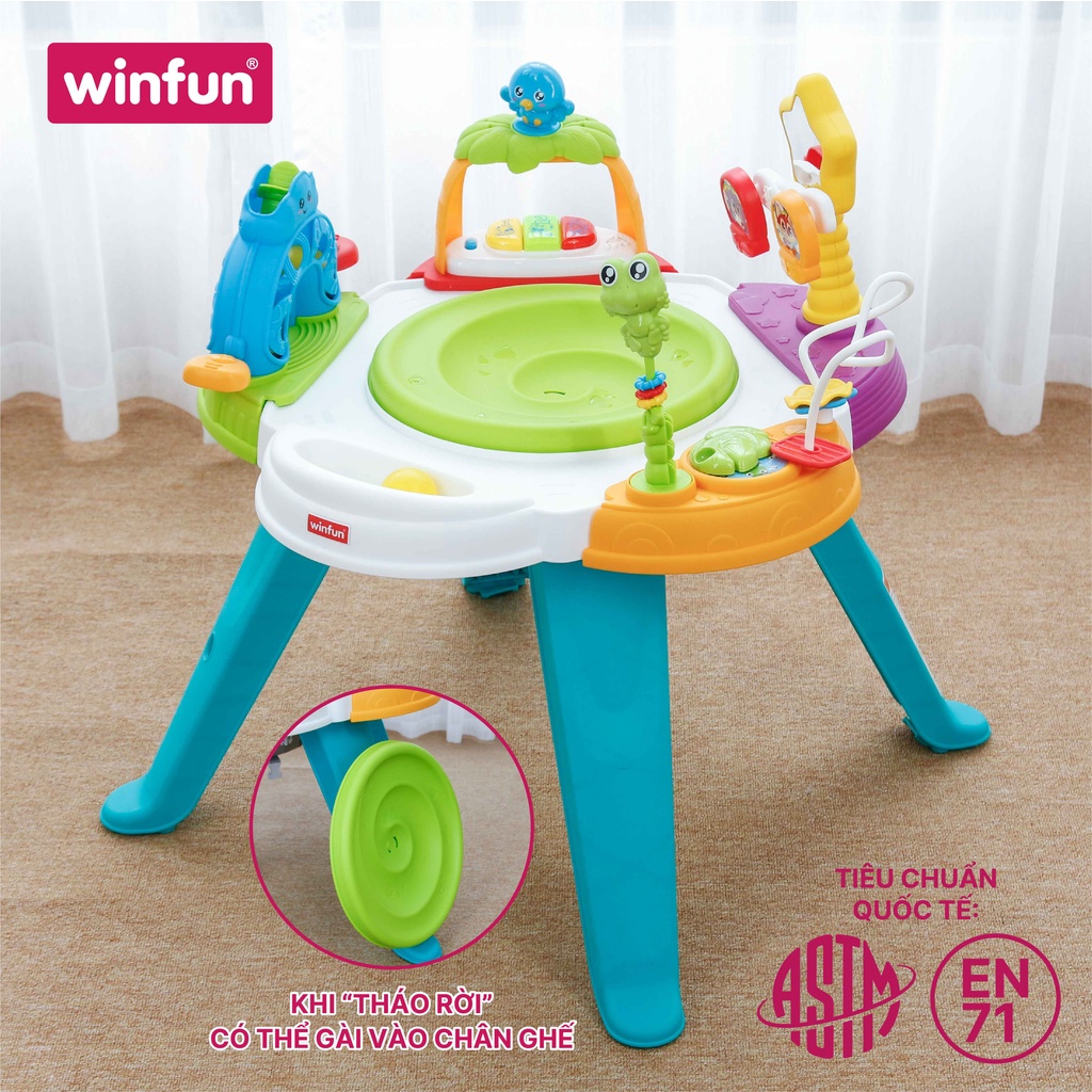Bàn nhạc tập đứng đa năng 2 trong 1 cho trẻ từ 6 đến 36 tháng, cùng bé khám phá thế giới Winfun 700000