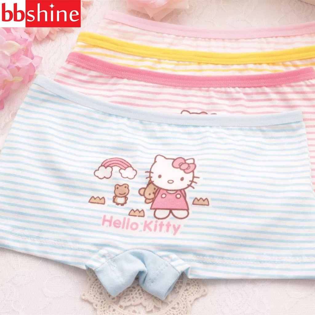 Quần chip đùi cotton hình mèo Kitty nhiều màu sắc cho bé gái 2-10 tuổi BBShine – C004