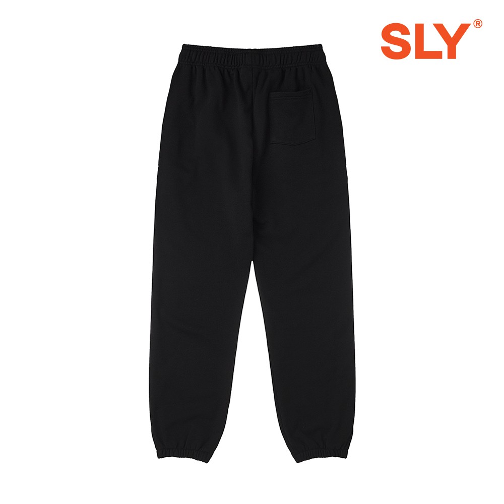 Quần Nỉ Chân Cua SLY Sticker màu Đen