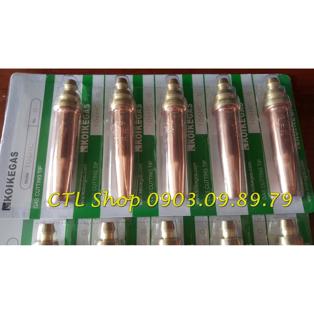 Béc Cắt Gas 106HC số 00,0,1,2,3 Koikegas