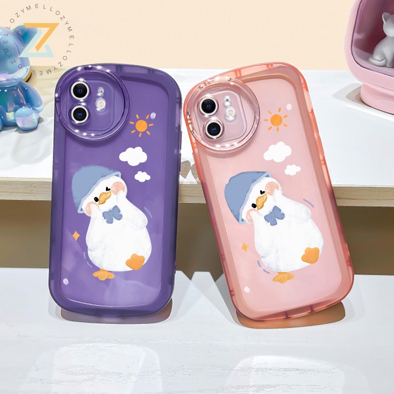 Zymello Ốp lưng OPPO Reno 7Z 5G Reno6 Z 5G Reno 7 5G Reno 6 5G A16K A76 F7 A31 2020 Ốp lưng silicon dẻo hình con vịt dễ thương S