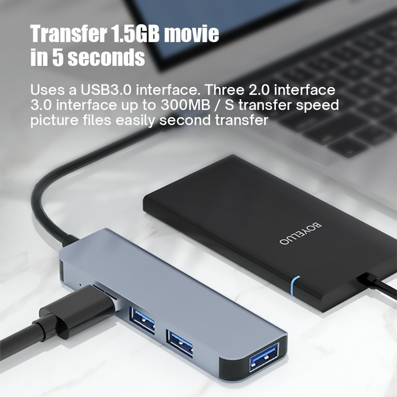 Dllencase Đầu đọc thẻ nhớ 4 trong 1 USB 3.0 2.0 tốc độ cao A1194