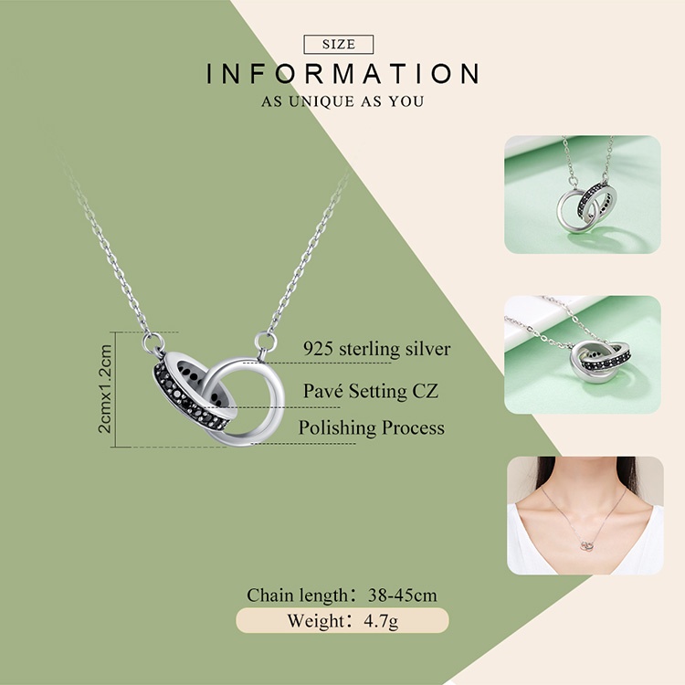 Dây chuyền Bamoer bạc Sterling 925 Hold On Tight thời trang dùng làm quà tặng cho nữ SCN147