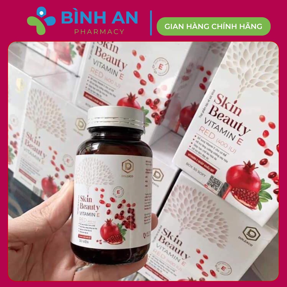 Skin beauty vitamin E chống lão hoá đẹp da, E đỏ