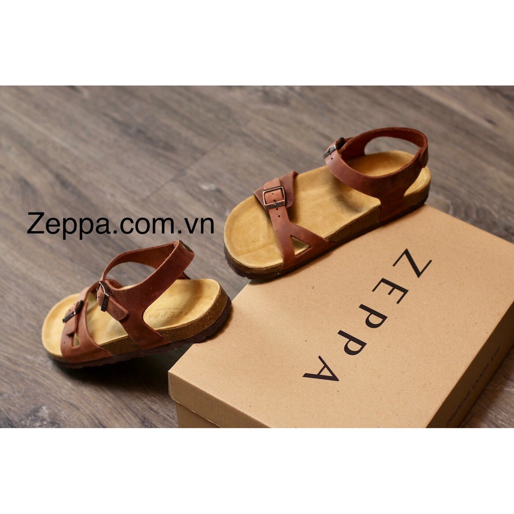 ZEPPA - Gian Hàng Chính Hãng - Sandal đế trấu nam & nữ - Màu Nâu Đỏ (Size: 35-42) F3