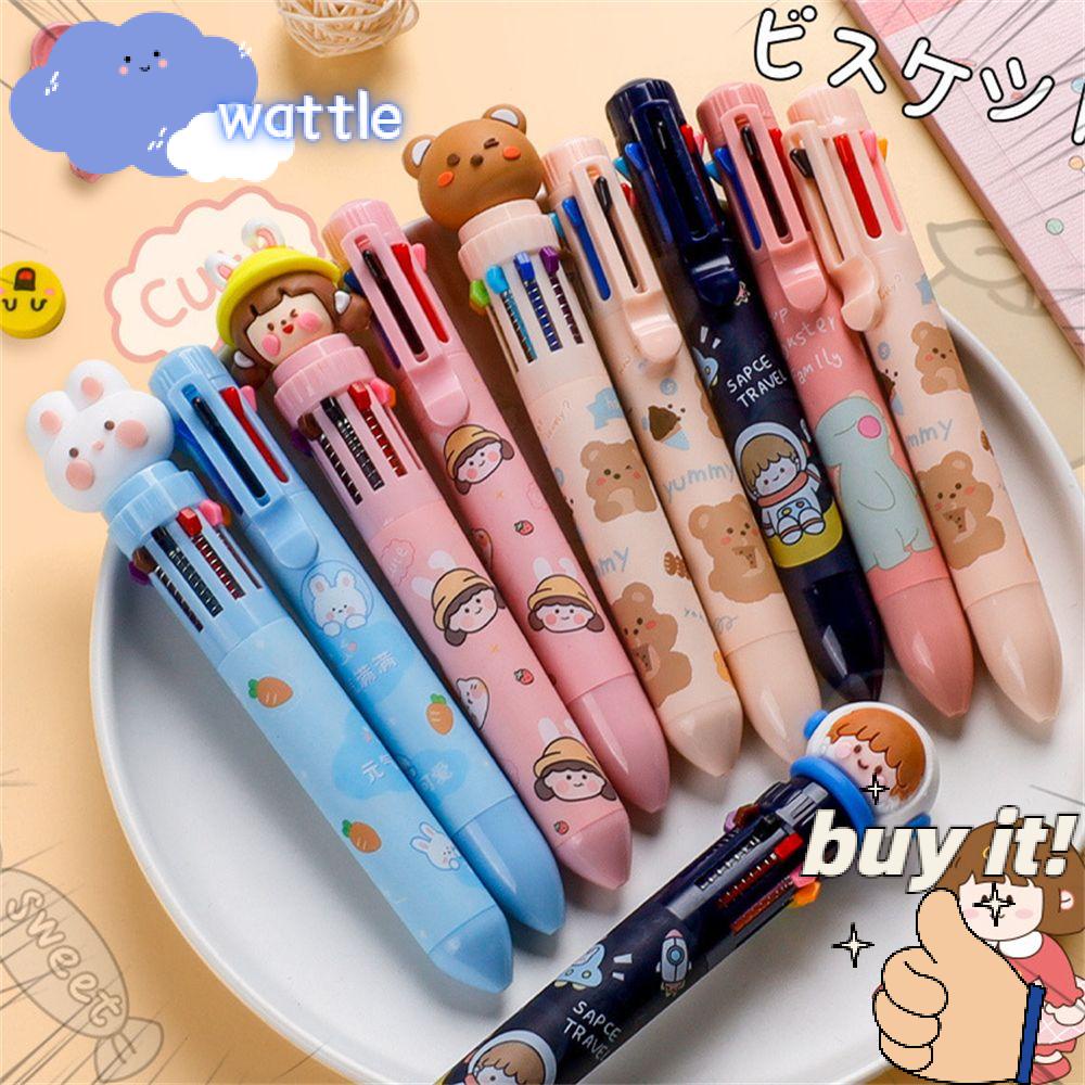 Bút Bi 10 Màu Hình Gấu Hoạt Hình Xinh Xắn