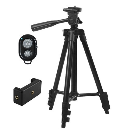 Giá kẹp điện thoại Tripods 3110 chất liệu nhôm, 3 nấc điều độ cao linh hoạt, bảo hành 3 tháng