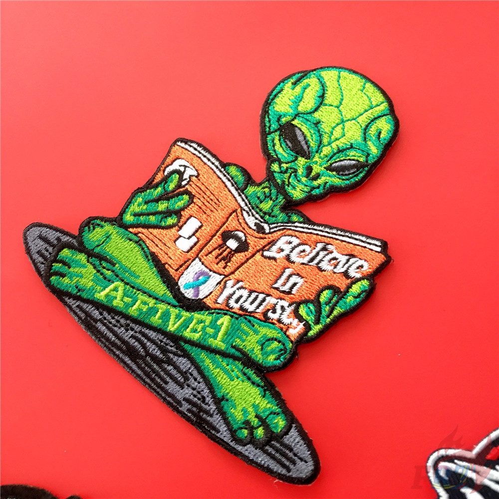 Miếng dán ủi họa tiết người ngoài hành tinh và UFO DIY