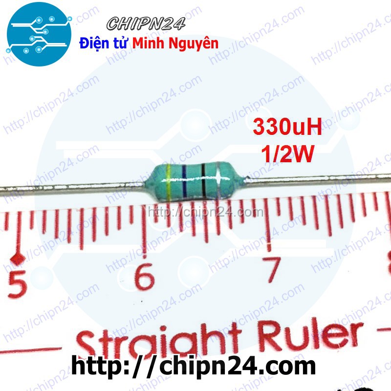 [10 CÁI] (KG2) Cuộn cảm vạch 1/2W 330uH DIP 0410