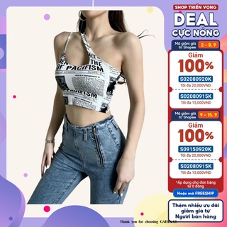Áo hai dây bra báo dây kiểu lệch vai độc lạ chất thun lạnh hàng cao cấp
