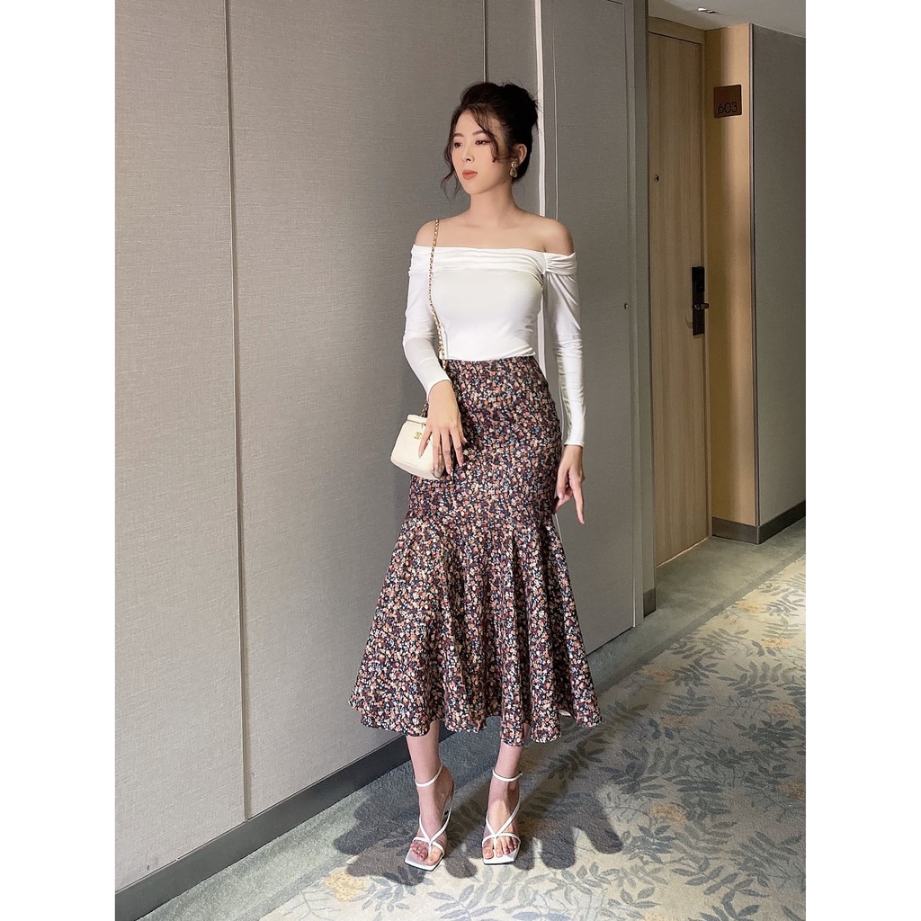 ☀️ Chân váy hoa nữ ☀️ [HÀNG THIẾT KẾ Flane] dáng dài, xòe phong cách vintage hàng thiết kế cao cấp | BigBuy360 - bigbuy360.vn