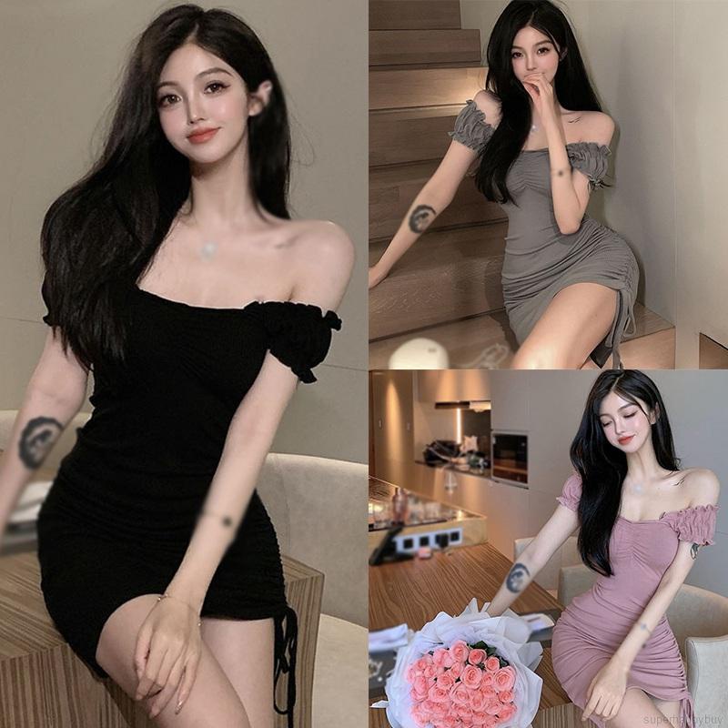 Đầm body tay ngắn ôm sát tôn dáng phong cách Hàn Quốc thời trang dành cho nữ