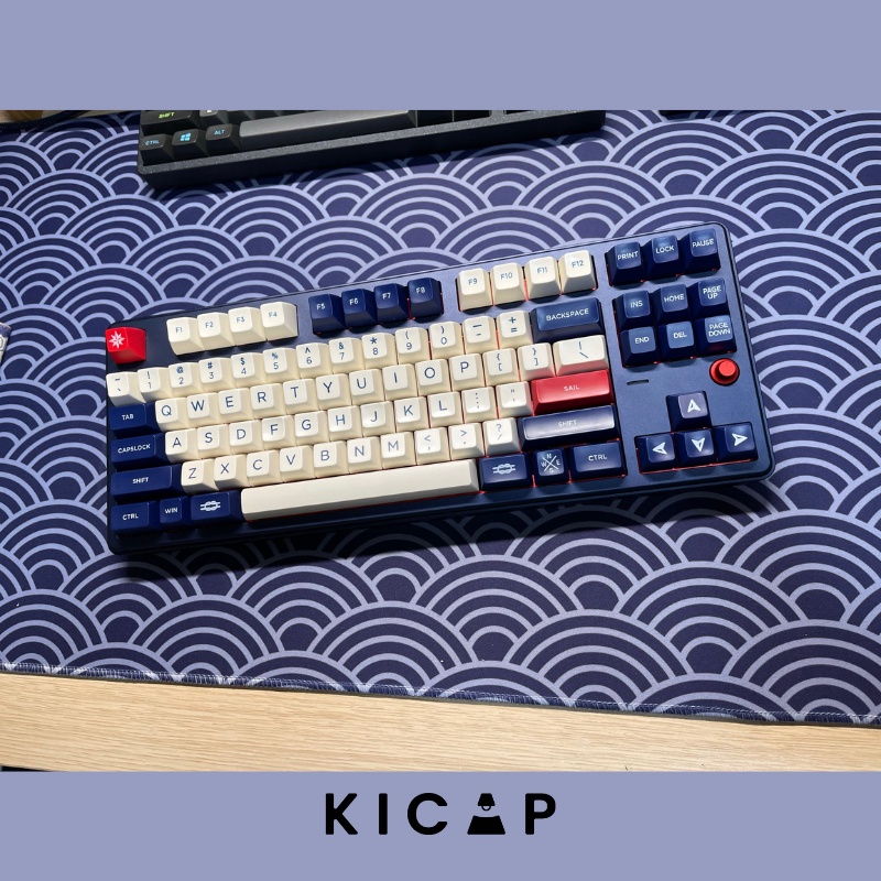 Bộ keycap Navy SA profile tráng men siêu bền nút bàn phím cơ - Kicap