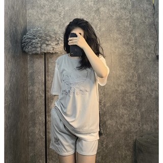 B69 Bộ Lụa Phối Màu Nữ- Áo Cộc Quần Đùi