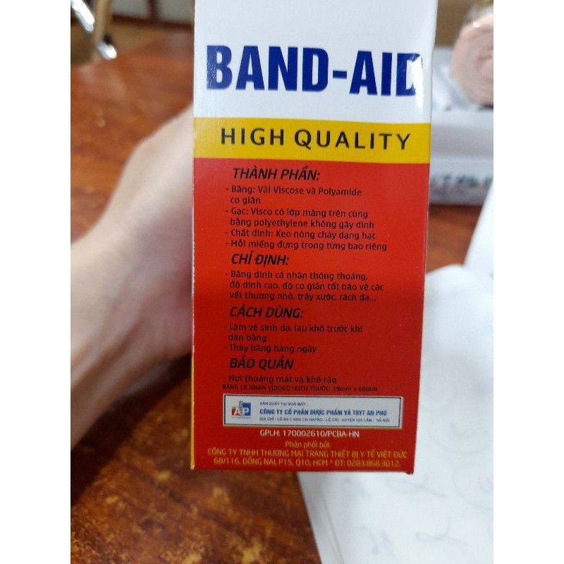 Băng cá nhân  ViDuGo. hộp 100 miếng