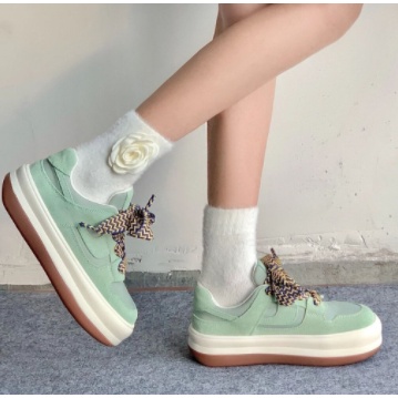 Giày Thể Thao Đế Dày Tăng Chiều Cao Cột Dây Thời Trang Xuân Hè Cho Nữ