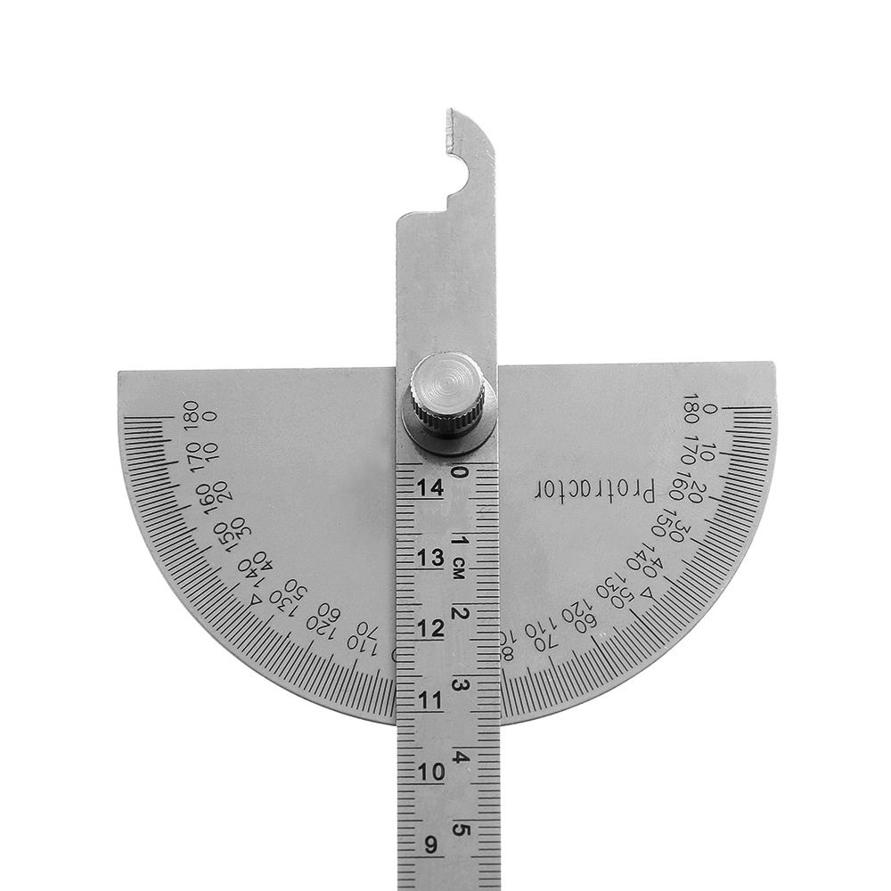 Thước Đo Góc 180 Độ Bằng Thép Không Gỉ 14.5cm Tiện Dụng