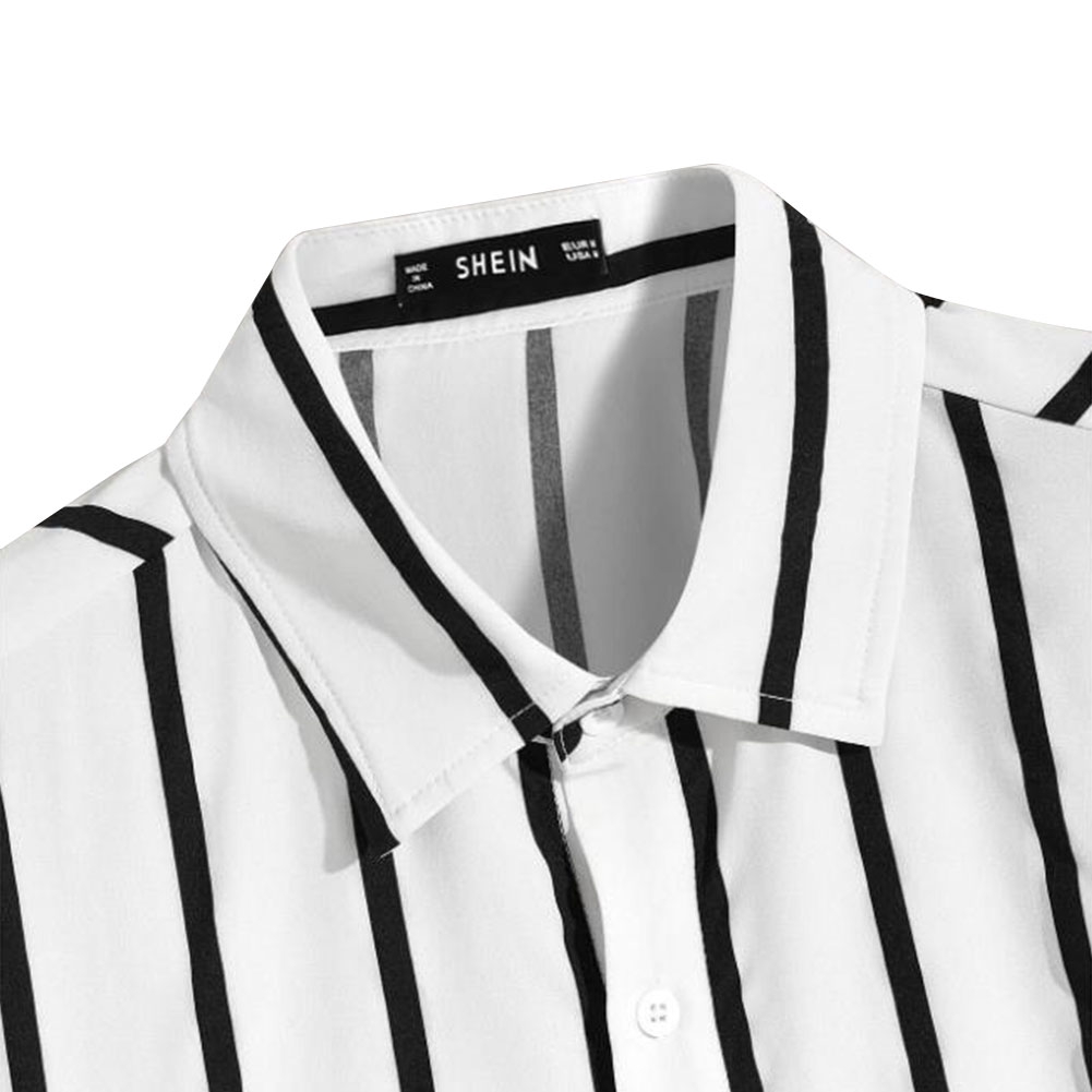 Áo Sơ Mi Nam Ngắn Tay Họa Tiết Kẻ Sọc Thời Trang