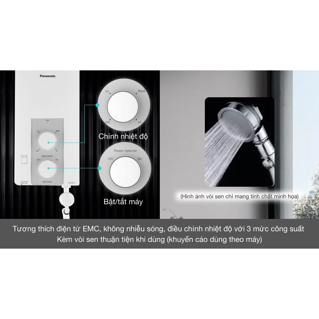 Máy nước nóng Panasonic 4500W DH-4RL1VW