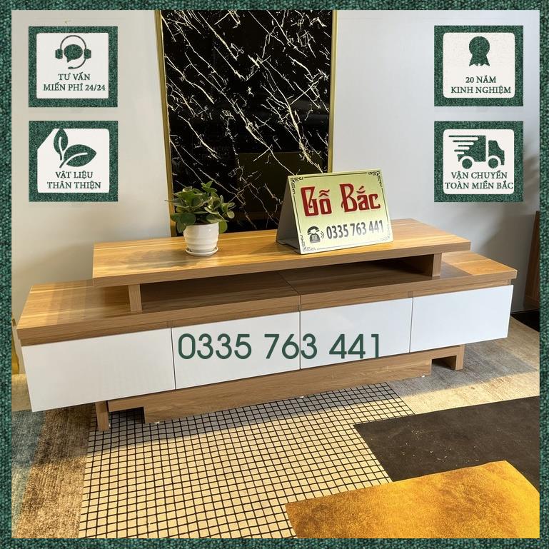Kệ tivi tthông minh tăng giảm kích thước, lắp ráp hoàn chỉnh chắc chắn gỗ MDF phủ melamine chống nước