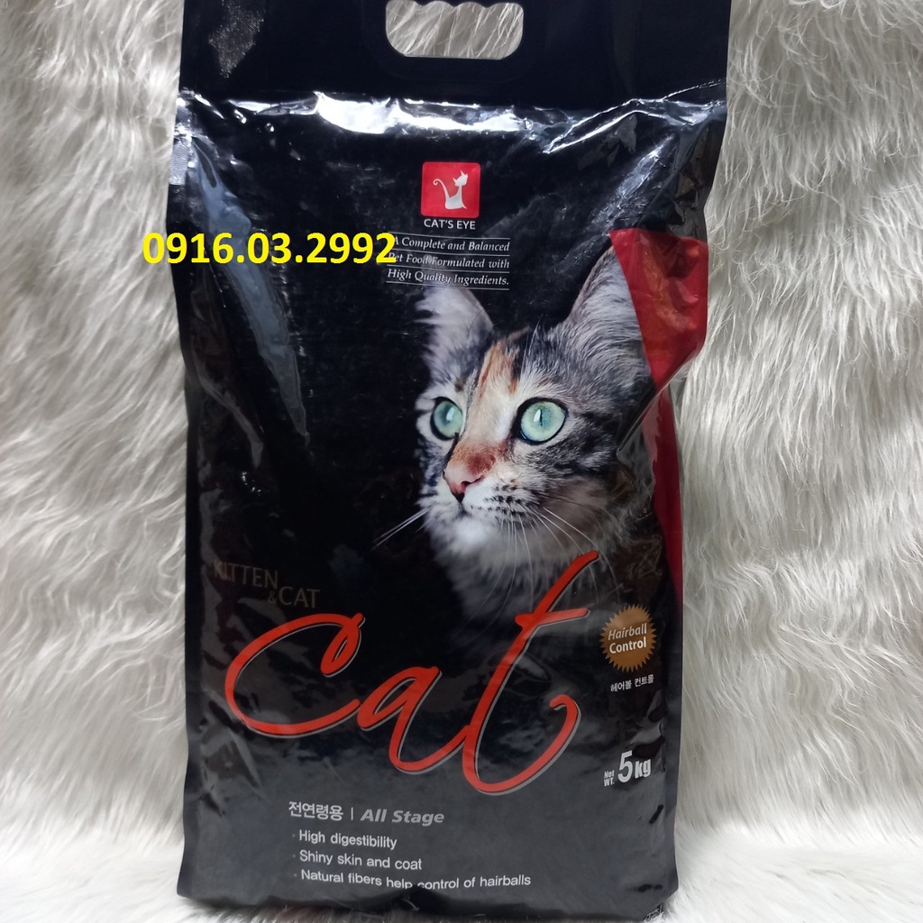 Thức ăn cho mèo Cateye 5kg, Thức ăn cho mèo tiêu búi lông