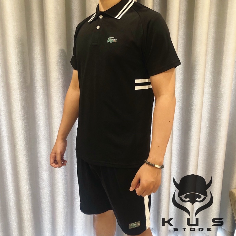 Bộ đồ thể thao nam - Bộ quần áo thể thao hè Cá Sấu có cổ lịch lãm trẻ trung hiện đại mẫu mới 2021 | BigBuy360 - bigbuy360.vn