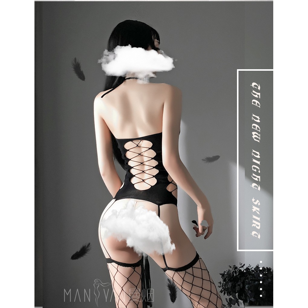 Bộ đồ ngủ Bodysuit lưới liền vớ L304 | BigBuy360 - bigbuy360.vn