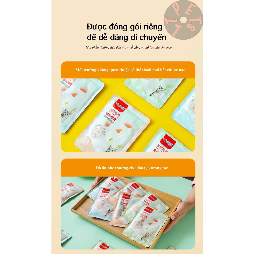 Pate LieBao sữa dê hầm thịt 70g dành cho mèo( phiên bản thịt nhuyễn hầm sữa)