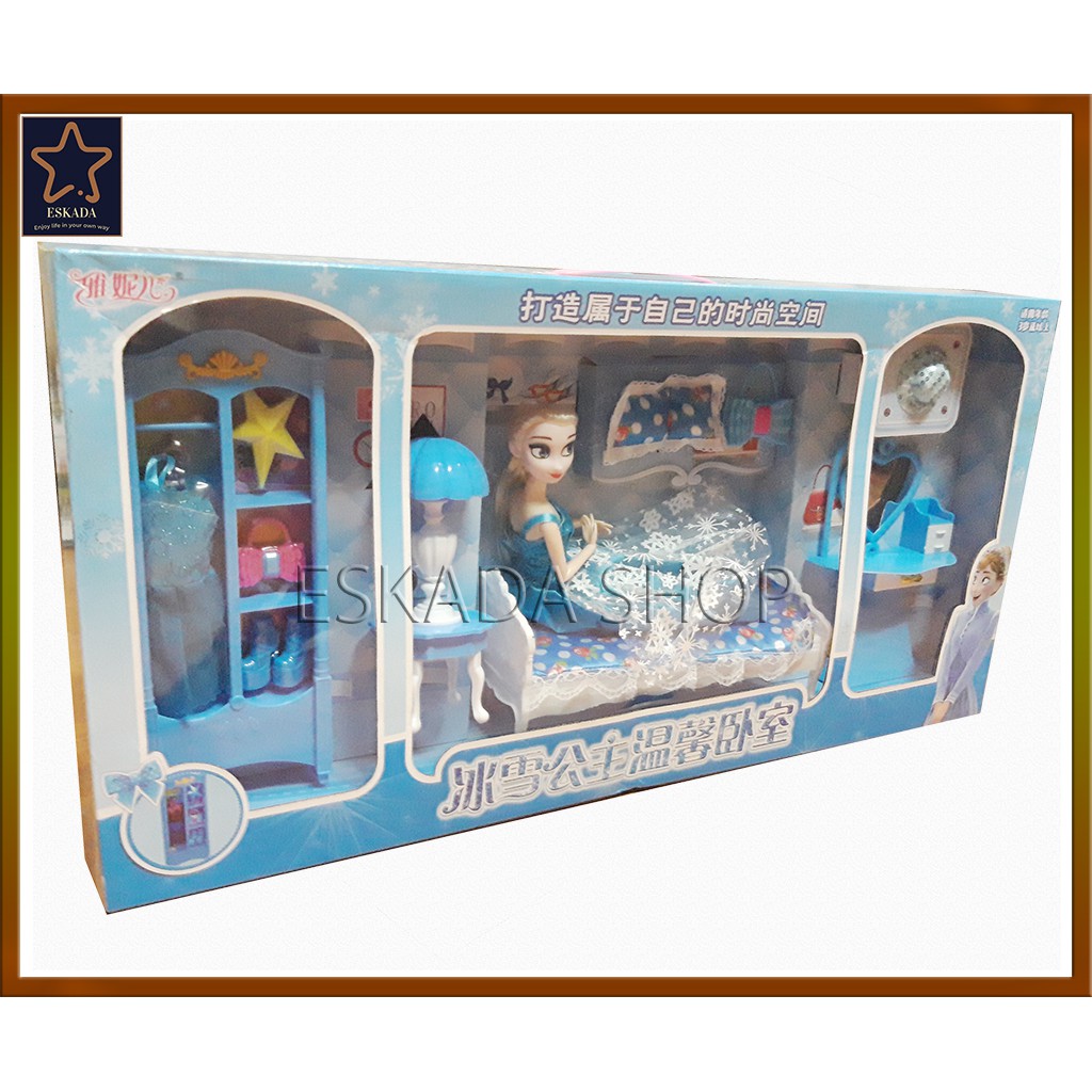 Búp bê Elsa (Nữ hoàng băng giá) / Bộ đồ chơi phòng ngủ Elsa