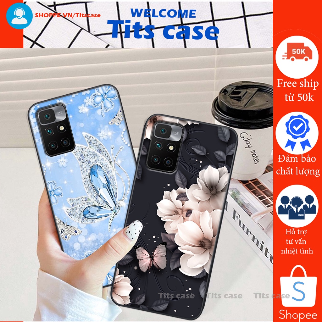 Ốp lưng  Xiaomi REDMI 10 in hình thiên nga,hoa may mắn, đặc sắc ĐỘC - LẠ - BỀN