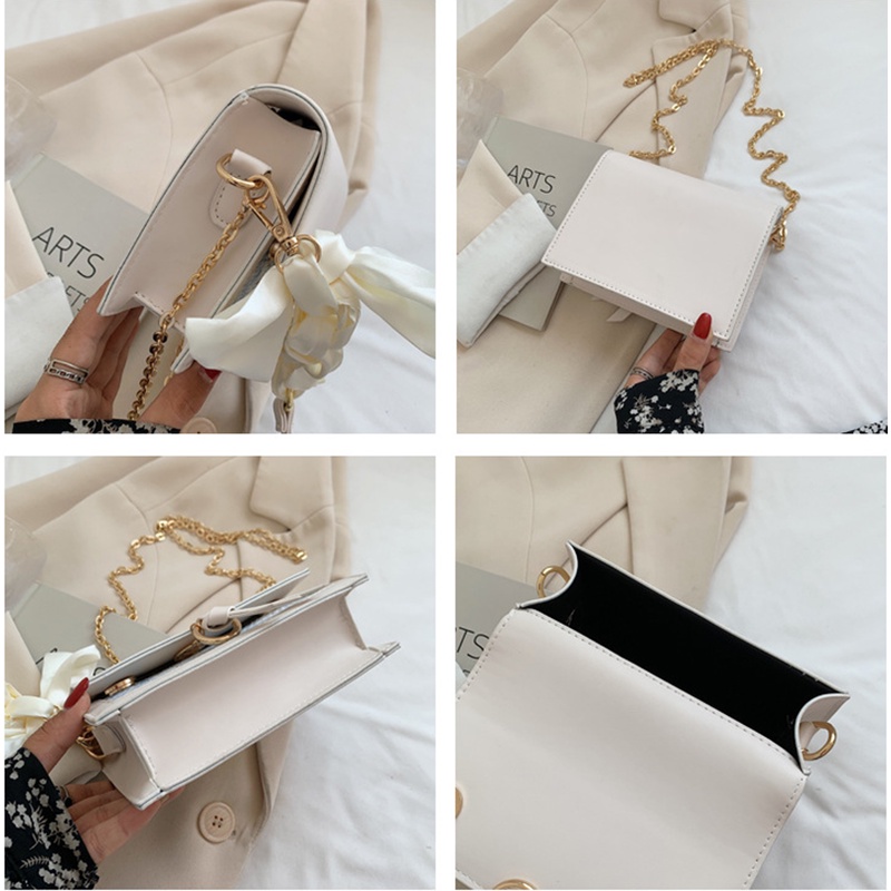 Túi xách PU Túi đeo chéo nữ niche đeo vai thời trang   19*16*6cm, 2 dây, 2 màu lựa chọn