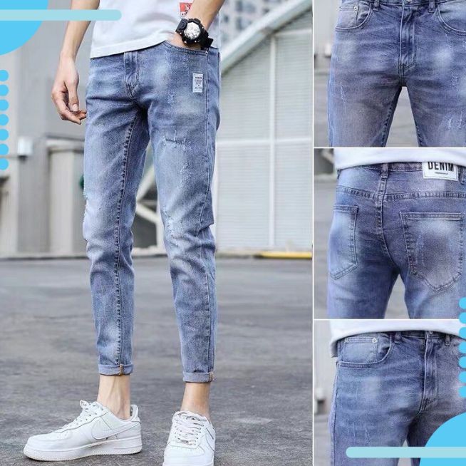 Quần Jean Nam Chất Co Giãn, Không Bai Màu, Dáng Ôm Body, Hit Hót Thời Trang Phong Cách tp_shop_ 87 ms1014