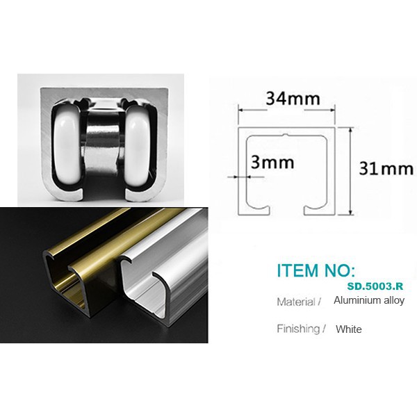 RAY TREO CỬA LÙA- DÀY 3MM- HÀNG LOẠI 1- Có ảnh thật