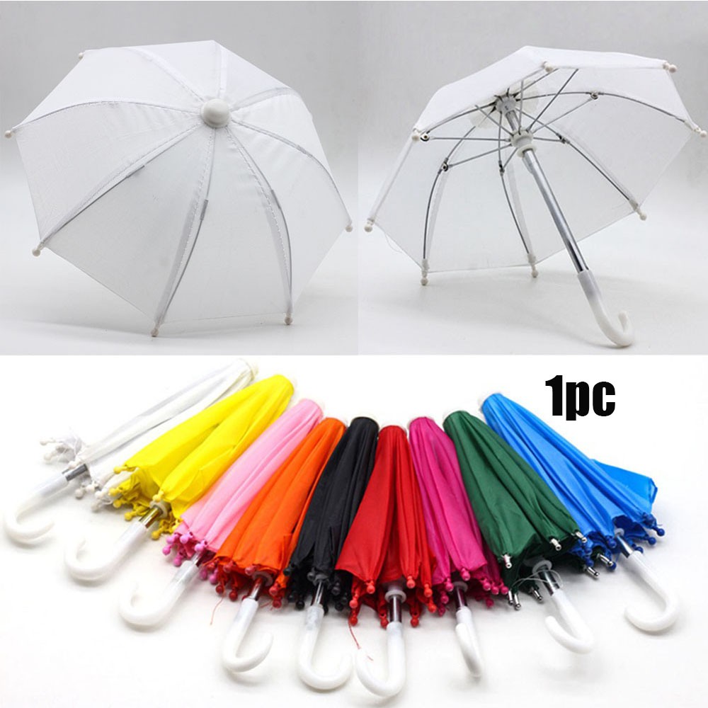 COZEE New Style Rain Gear Colorful Toy Umbrella Mini umbrella Clothing Decoration American Doll Accessories Girl Gift Baby Toy Doll Embellishment/Multicolor