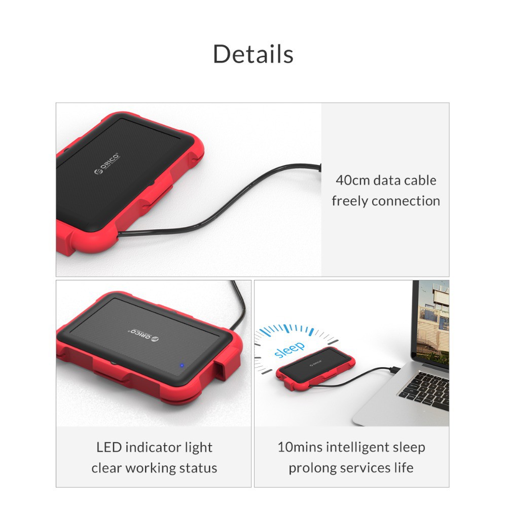 Hộp Đựng Ổ Cứng Ngoài Trời Orico 2.5 Inch Hdd Sata 3.0 Đến Usb Hdd &amp; Ssd