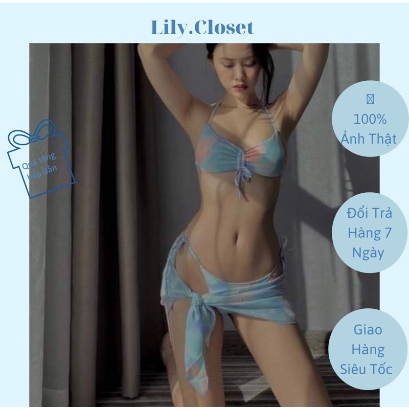 (M13 Lily.Shop) SET BIKINI ÁO TẮM 3 MẢNH OMBRE SEXY ĐI BIỂN | BigBuy360 - bigbuy360.vn