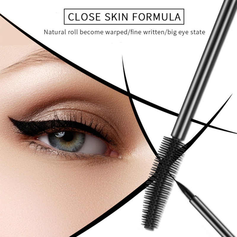 Set Mascara + Bút Kẻ Mắt Chống Nước Chống Nhòe Lâu Phai Cho Hàng Mi Dài Dày Và Cong Vút