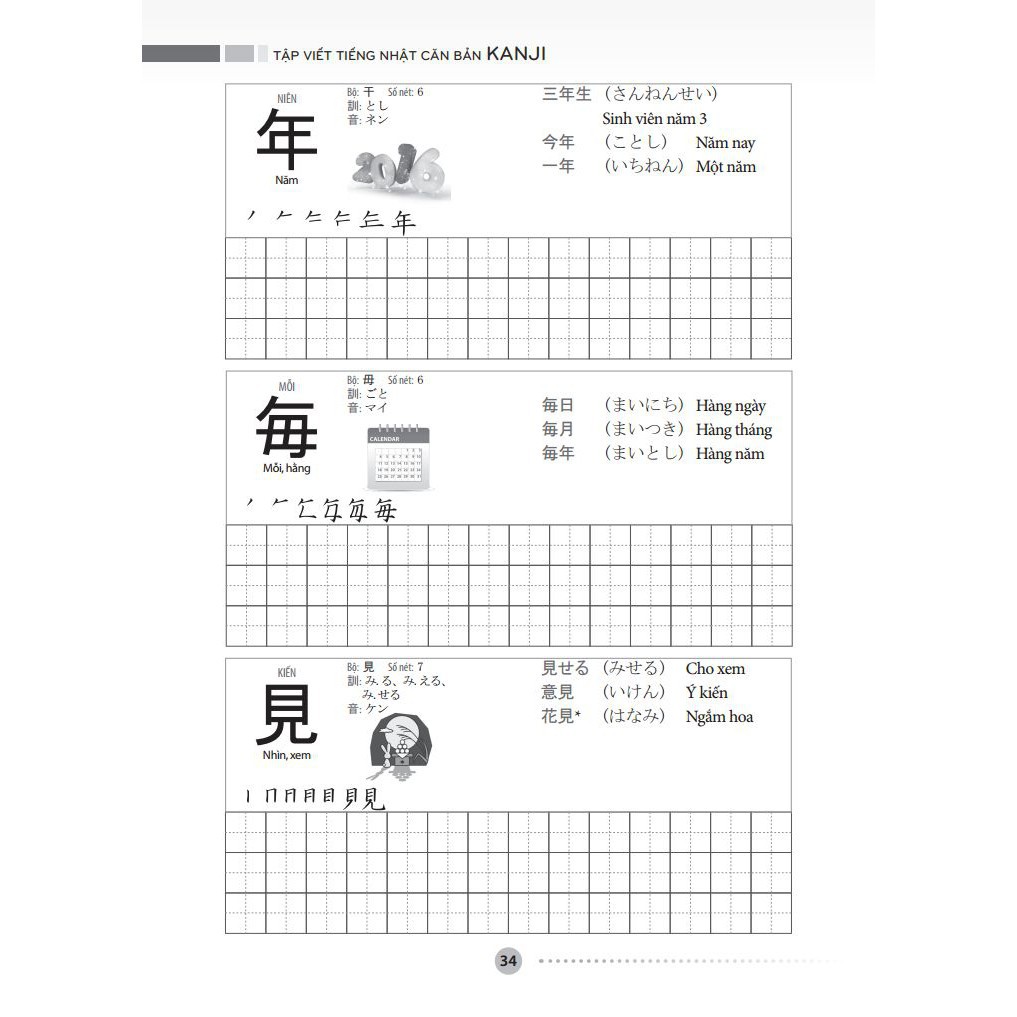 Sách - Tập Viết Tiếng Nhật Căn Bản Kanji