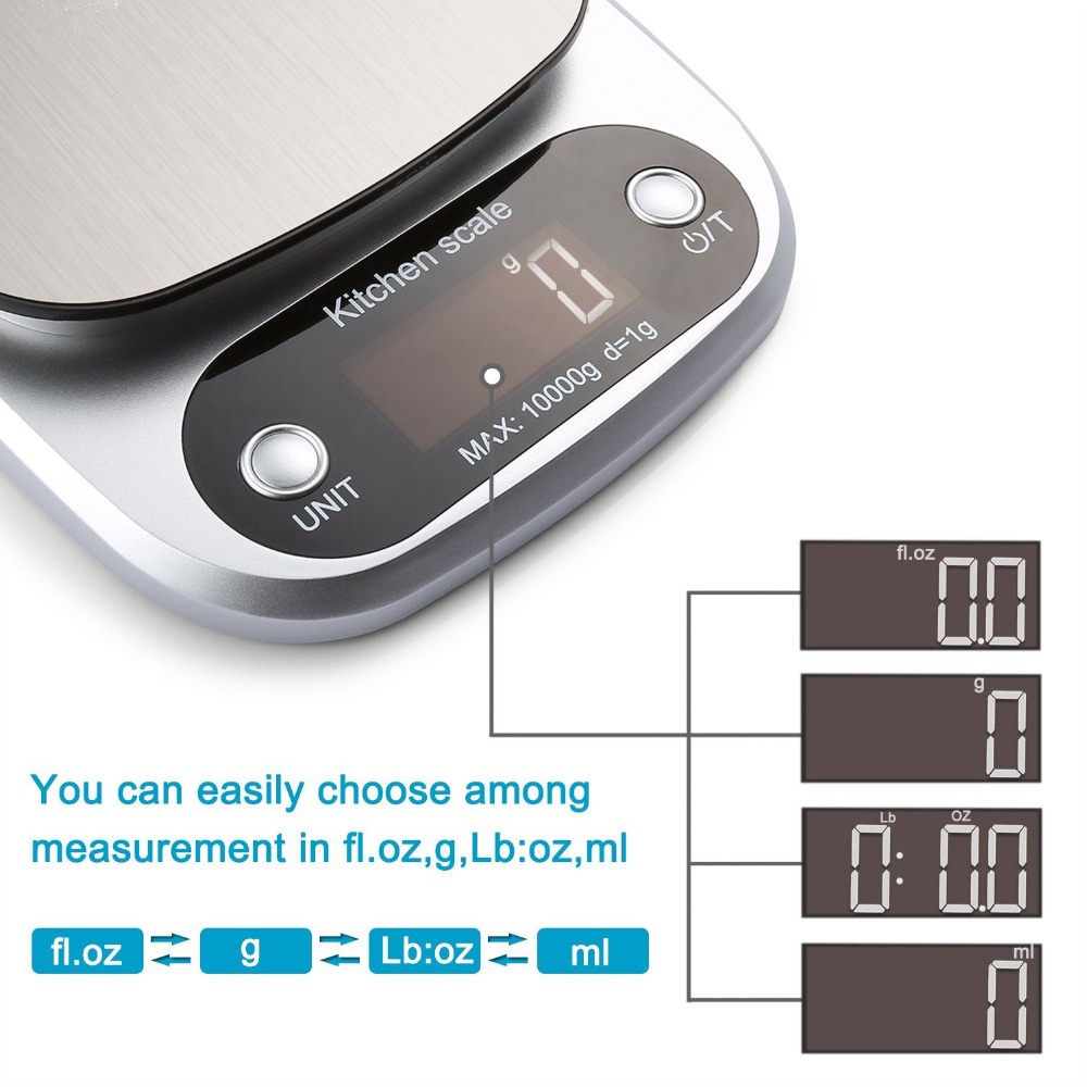 Cân tiểu ly điện tử nhà bếp 3kg 5kg 10kg KHALIK C305 loại 1 chính xác và ổn định